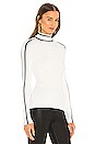 view 2 of 4 Racer Stripe Top in Ecru & Black in Ivory & Black