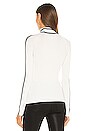 view 3 of 4 Racer Stripe Top in Ecru & Black in Ivory & Black