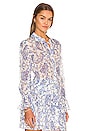 view 2 of 4 Lacey Sketched Paisley Blouse in White Multi