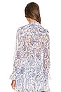view 3 of 4 Lacey Sketched Paisley Blouse in White Multi