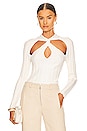 view 1 of 4 Twist Front Raglan Top in Ecru