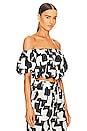 view 2 of 4 Cabana Mason Modern Geometric Top in Black & Ecru