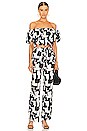 view 4 of 4 Cabana Mason Modern Geometric Top in Black & Ecru