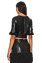 view 3 of 4 Rainey Crinkled Faux Leather Top in Black