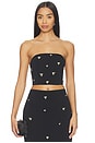 view 1 of 5 Heart Applique Tube Top in Black