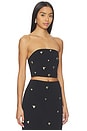 view 2 of 5 Heart Applique Tube Top in Black