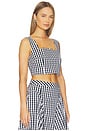 view 2 of 5 Mia Gingham Top in Black & White