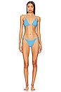 view 4 of 4 Cabana Lori Textured Bikini Top in Blue