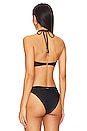 view 3 of 4 Cabana Rosette Halter Bikini Top in Black