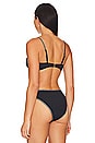 view 3 of 5 Cabana Heat Set Bikini Top in Black