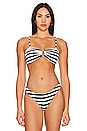 view 2 of 5 Cabana Nautical Stripe Bikini Top in Navy & White