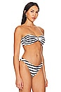 view 3 of 5 Cabana Nautical Stripe Bikini Top in Navy & White