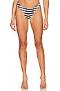 view 1 of 4 Margot Striped Bikini Bottom in Navy & White