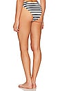view 3 of 4 Margot Striped Bikini Bottom in Navy & White