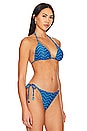 view 2 of 5 Jacquard Bikini Top in Blue Multi