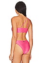 view 3 of 5 Cabana One Shoulder O-Ring Bikini Top in Shimmer Pink