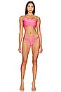 view 4 of 5 Cabana One Shoulder O-Ring Bikini Top in Shimmer Pink