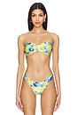 view 1 of 5 Cabana Floating Cosmos Twist Bandeau Top in Neon Yellow