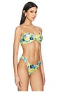 view 2 of 5 Cabana Floating Cosmos Twist Bandeau Top in Neon Yellow