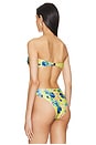 view 3 of 5 Cabana Floating Cosmos Twist Bandeau Top in Neon Yellow