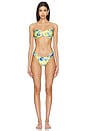 view 4 of 5 Cabana Floating Cosmos Twist Bandeau Top in Neon Yellow