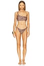 view 4 of 4 Niki Leopard O-Ring Bikini Bottom in Multi