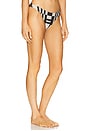 view 2 of 4 Margot Barcelona Shimmer Puzzle Bikini Bottom in Ecru & Black