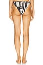 view 3 of 4 Margot Barcelona Shimmer Puzzle Bikini Bottom in Ecru & Black