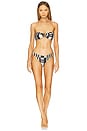 view 4 of 4 Margot Barcelona Shimmer Puzzle Bikini Bottom in Ecru & Black