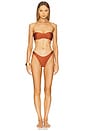 view 4 of 4 Margot Gloss Bikini Bottom in Copper