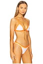 view 2 of 4 Amalfi Color Block Bikini Top in Mango Multi