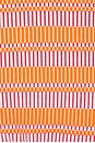 view 5 of 5 Stripe Knot Bandeau Bikini Top in Orange & White