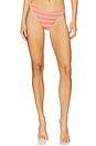 view 1 of 5 Stripe Margot Bikini Bottom in Orange & White