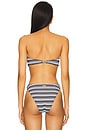 view 4 of 6 Stripe Knot Bandeau Bikini Top in Black & White