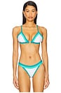 view 1 of 4 Amalfi Color Block Bikini Top in Sea Green Multi