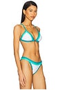 view 2 of 4 Amalfi Color Block Bikini Top in Sea Green Multi