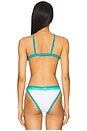 view 3 of 4 Amalfi Color Block Bikini Top in Sea Green Multi