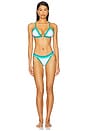 view 4 of 4 Amalfi Color Block Bikini Top in Sea Green Multi