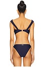 view 3 of 4 Olivia Draped Bandeau Bikini Top in Navy