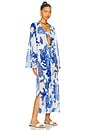 view 3 of 5 Vince Brushwork Floral Chiffon Dress in Blue Multi