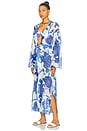 view 4 of 5 Vince Brushwork Floral Chiffon Dress in Blue Multi