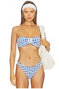 view 1 of 5 HAUT DE MAILLOT DE BAIN MARGOT in Blue & White