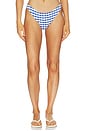 view 1 of 5 Margot Jacquard Cottage Bikini Bottom in Blue & White