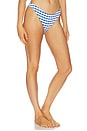view 2 of 5 Margot Jacquard Cottage Bikini Bottom in Blue & White