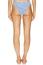 view 3 of 5 Margot Jacquard Cottage Bikini Bottom in Blue & White