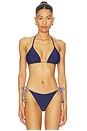 view 1 of 4 Two Tone Rope Bikini Top in Navy Multi
