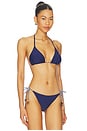 view 2 of 4 Two Tone Rope Bikini Top in Navy Multi