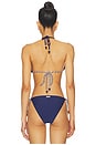 view 3 of 4 Two Tone Rope Bikini Top in Navy Multi