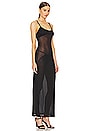 view 2 of 3 Mesh Stomach Maxi Dress in Black