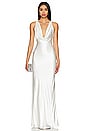 view 1 of 3 Drape Front Maxi Dress in White